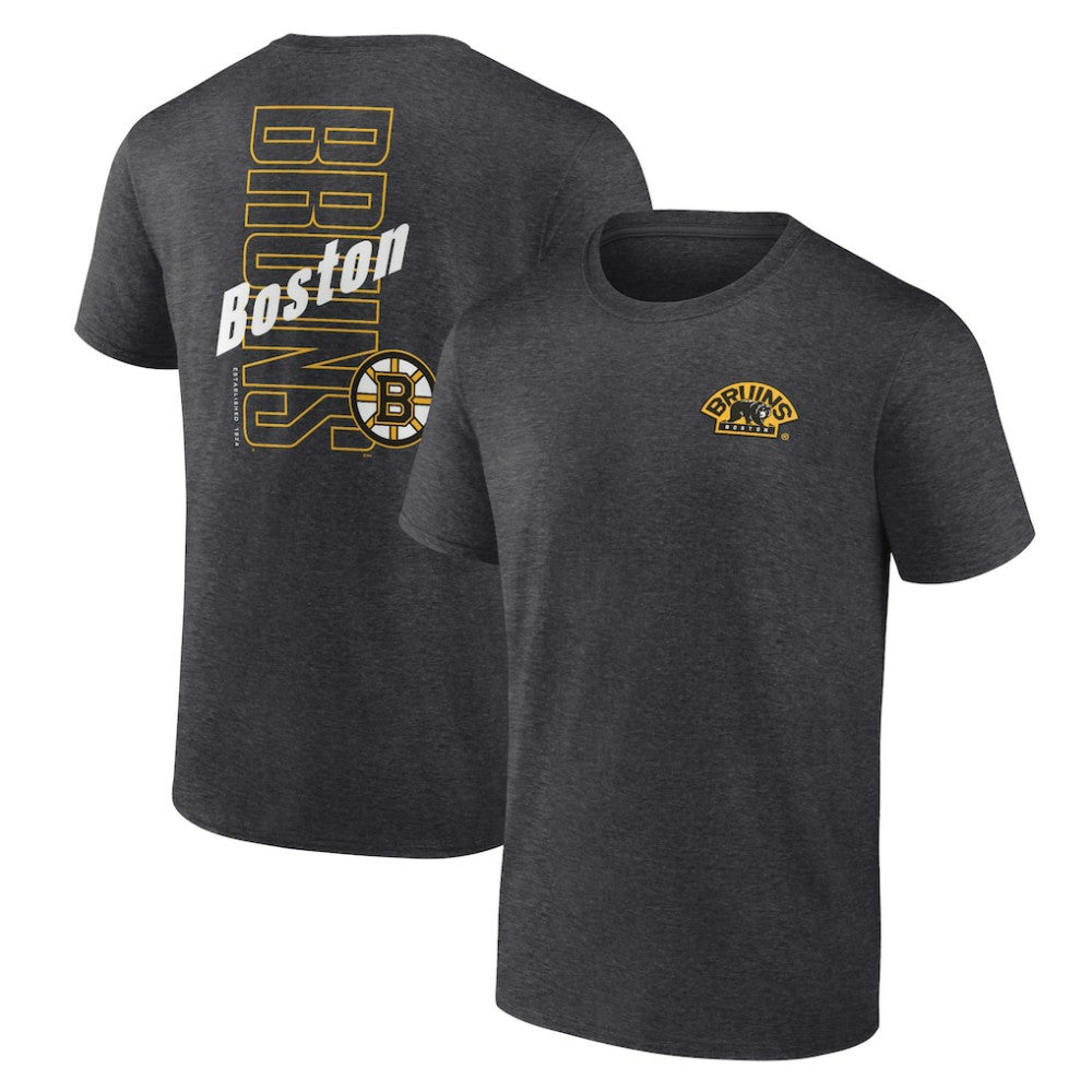 Boston Bruins Fanatics Backbone T-Shirt - Heather Charcoal - NHL 201159035