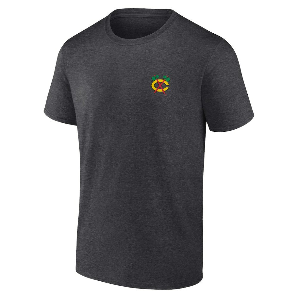 Chicago Blackhawks Fanatics Backbone T-Shirt - Heather Charcoal - NHL 201159037