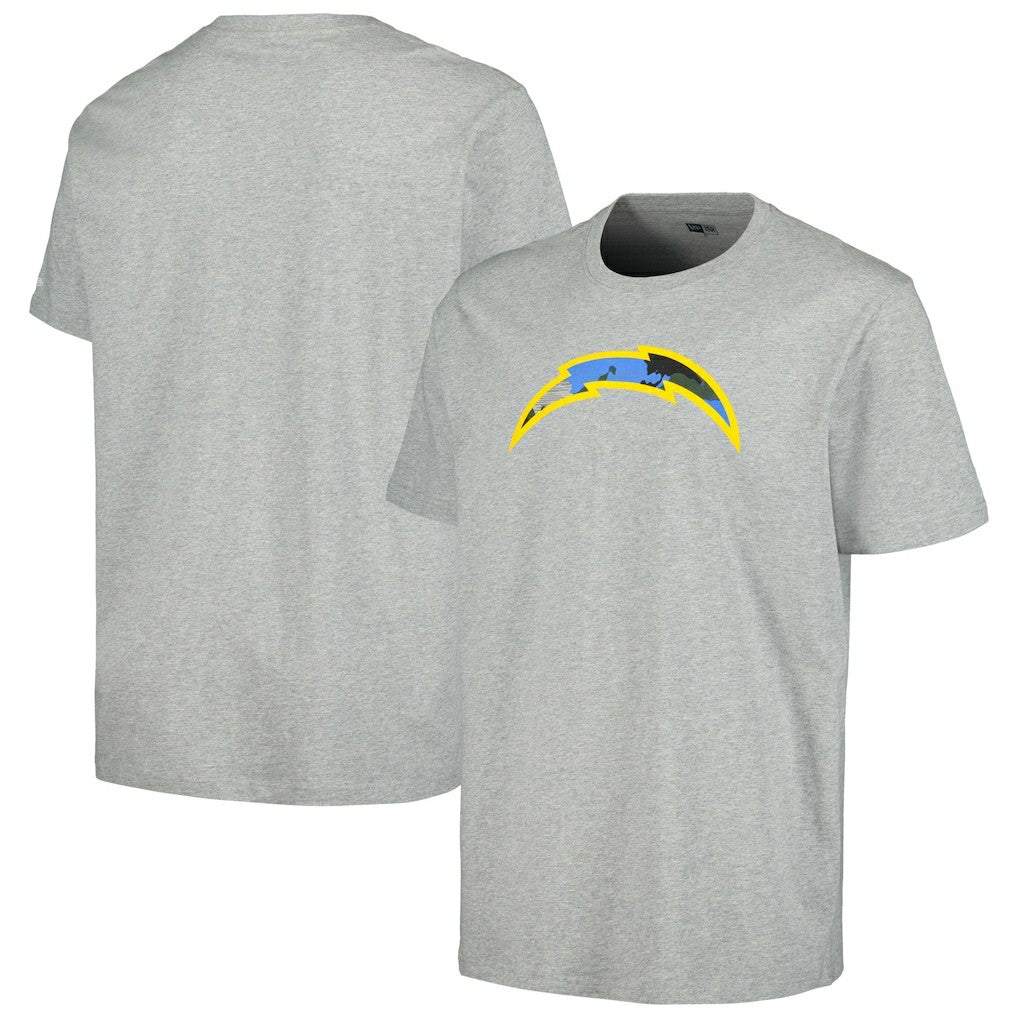 Los Angeles Chargers New Era Camo Logo T-Shirt Gray