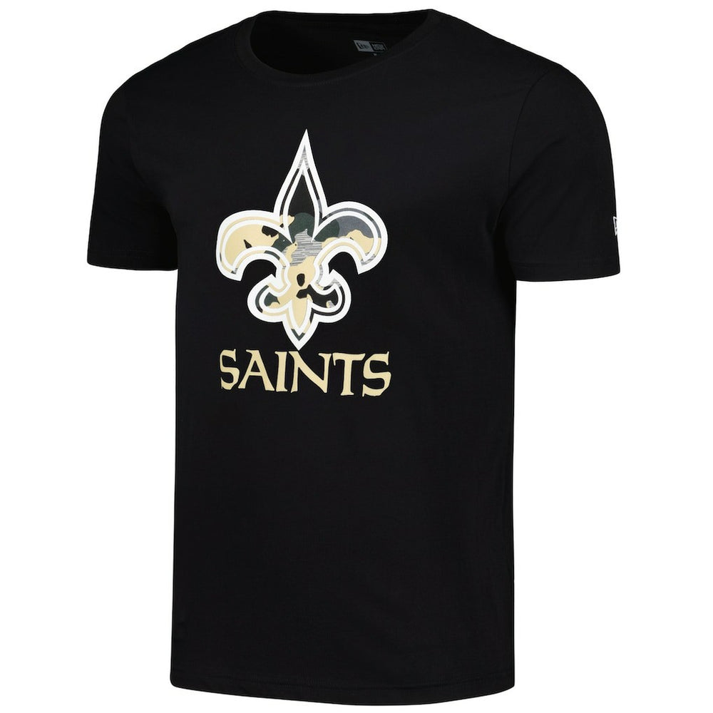 New Orleans Saints New Era Camo Logo T-Shirt Black