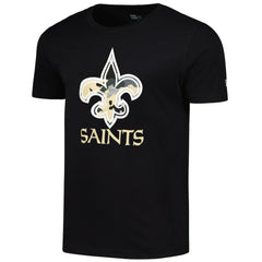 New Orleans Saints New Era Camo Logo T-Shirt Black