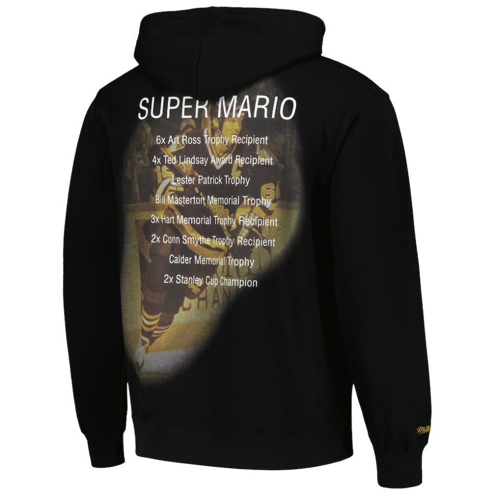 Mario Lemieux Pittsburgh Penguins Mitchell & Ness Premium Name & Number Fleece Pullover Sweatshirt - Black - NHL 201164772