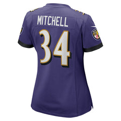 Nike Keaton Mitchell Baltimore Ravens Women's Game Jersey Purple