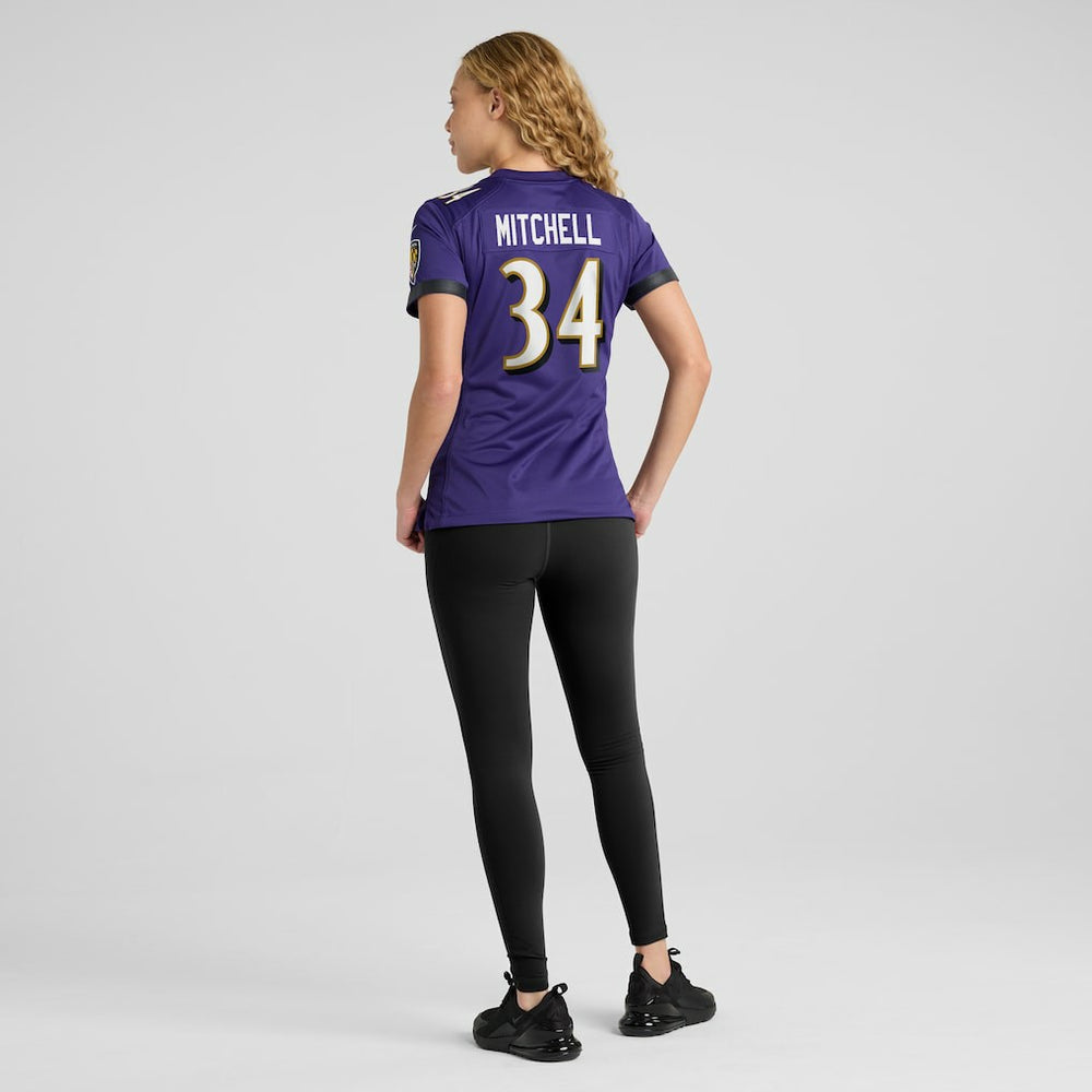 Nike Keaton Mitchell Baltimore Ravens Women's Game Jersey Purple
