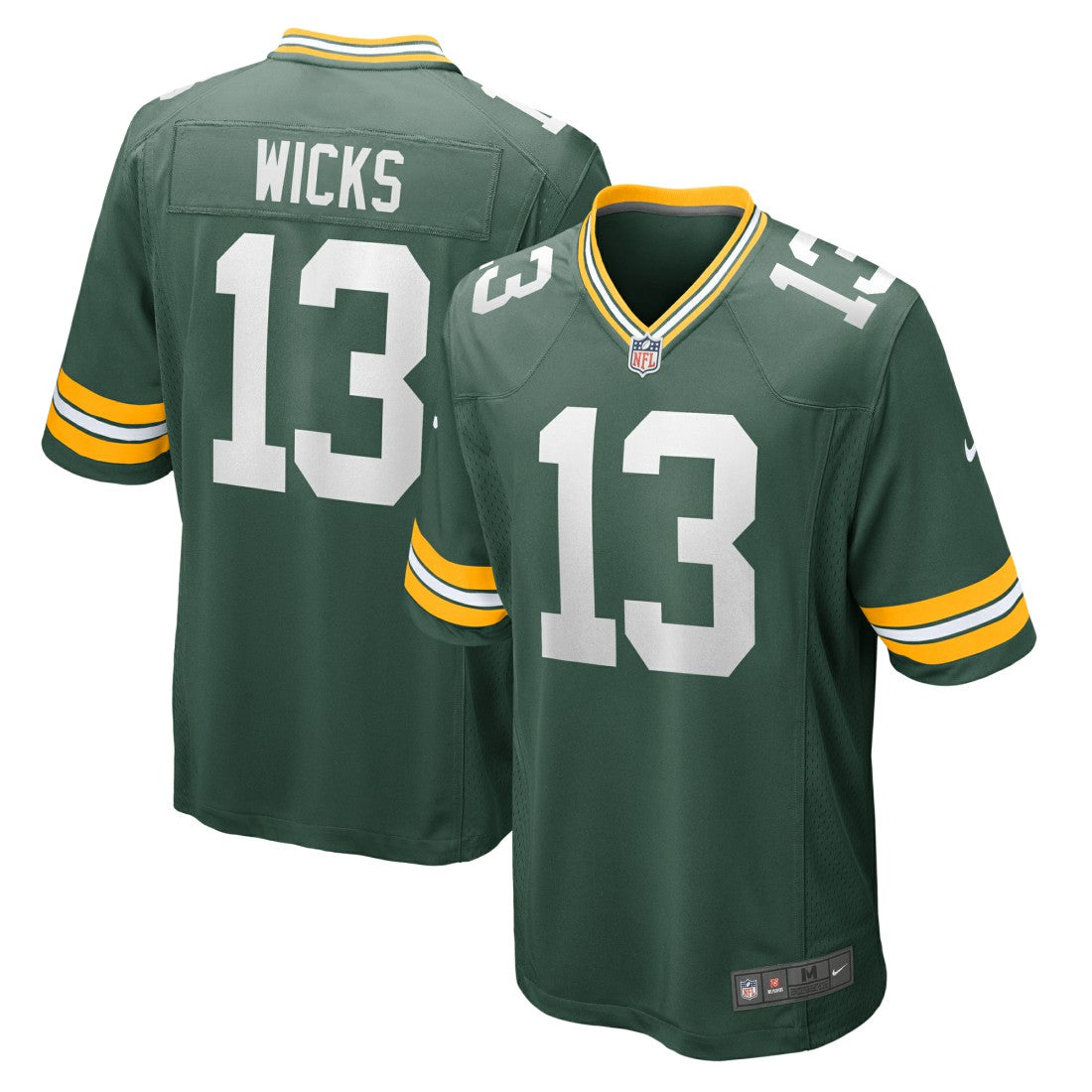 Nike Dontayvion Wicks Green Bay Packers Game Jersey Green