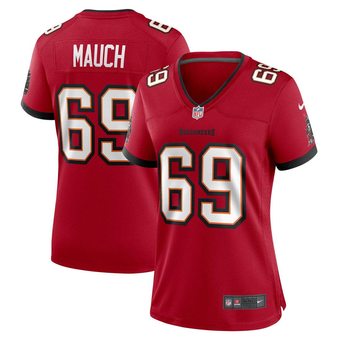 Nike Cody Mauch Tampa Bay Buccaneers Women's Game Jersey Red