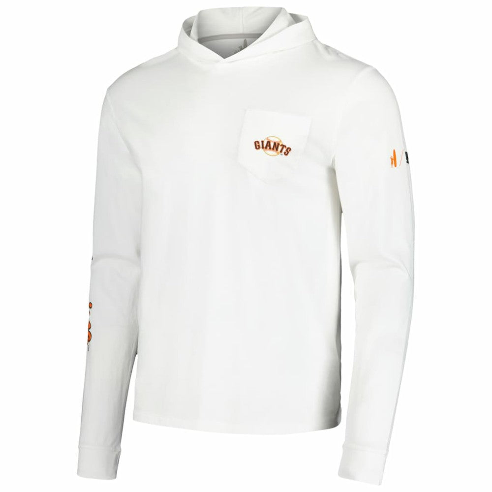 San Francisco Giants johnnie-O Eddie Long Sleeve Hoodie T-Shirt - White - MLB Sale
