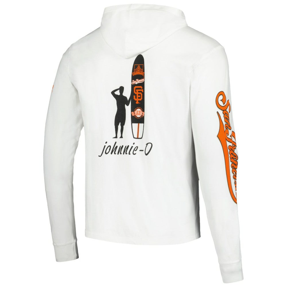 San Francisco Giants johnnie-O Eddie Long Sleeve Hoodie T-Shirt - White - MLB Sale