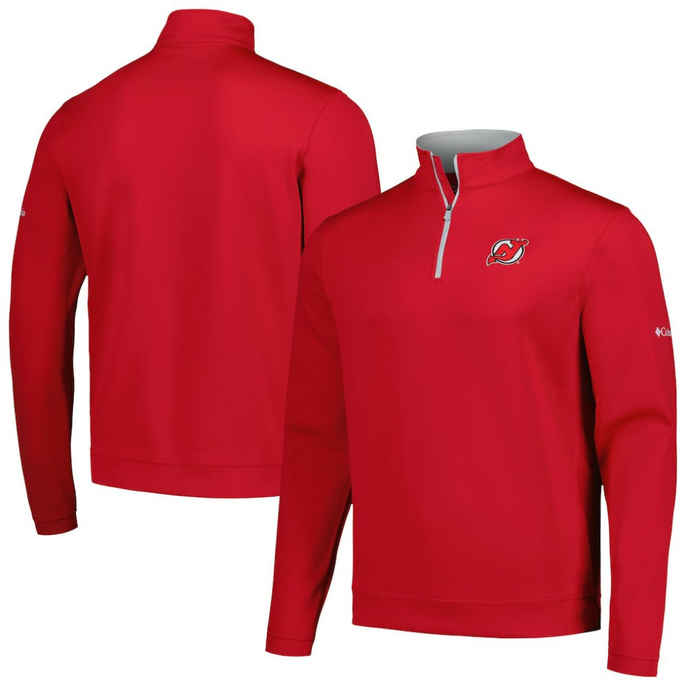 New Jersey Devils Columbia Wickham Hills Omni-Wick Quarter-Zip Jacket - Red - NHL 201165228