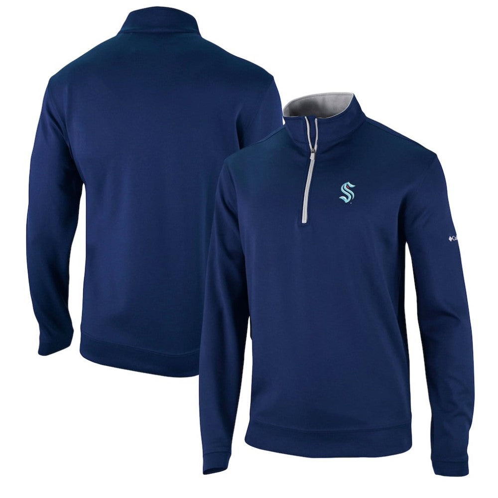Seattle Kraken Columbia Wickham Hills Omni-Wick Quarter-Zip Jacket - Deep Sea Blue - NHL 201165231