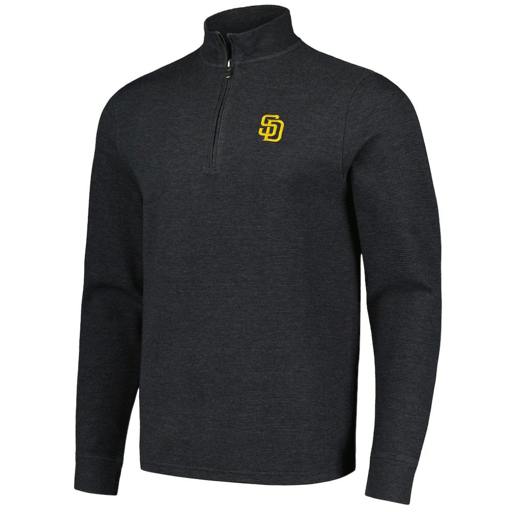 San Diego Padres Vineyard Vines Saltwater Quarter-Zip Jacket - Black - MLB Discount