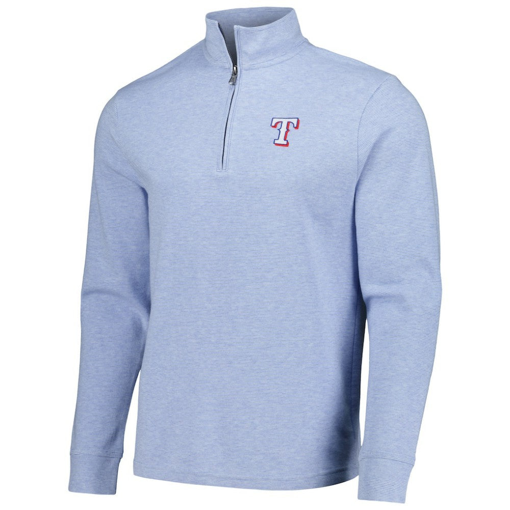 Texas Rangers Vineyard Vines Saltwater Quarter-Zip Jacket - Light Blue - MLB on Sale