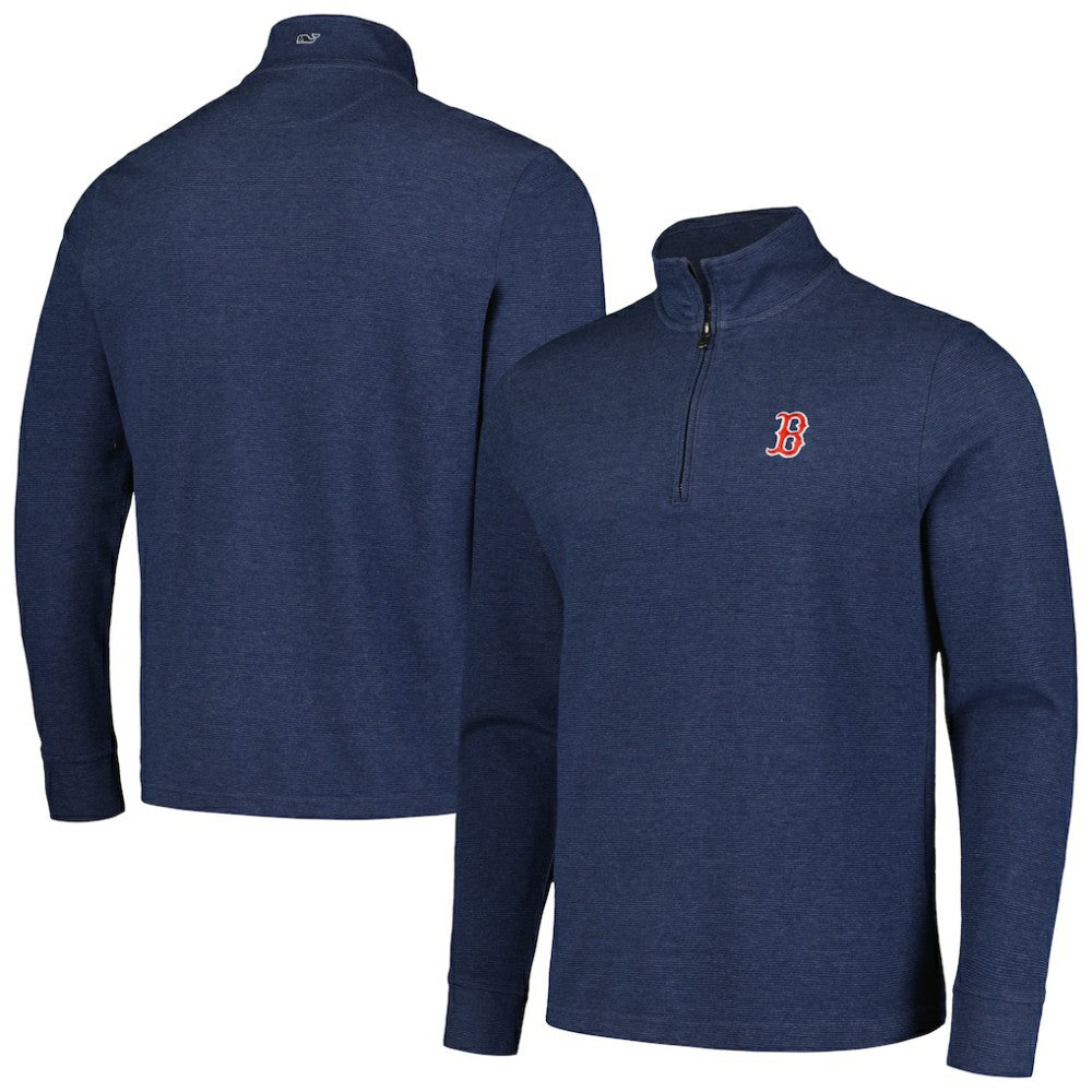 Boston Red Sox Vineyard Vines Saltwater Quarter-Zip Jacket - Navy - MLB Lifestyle