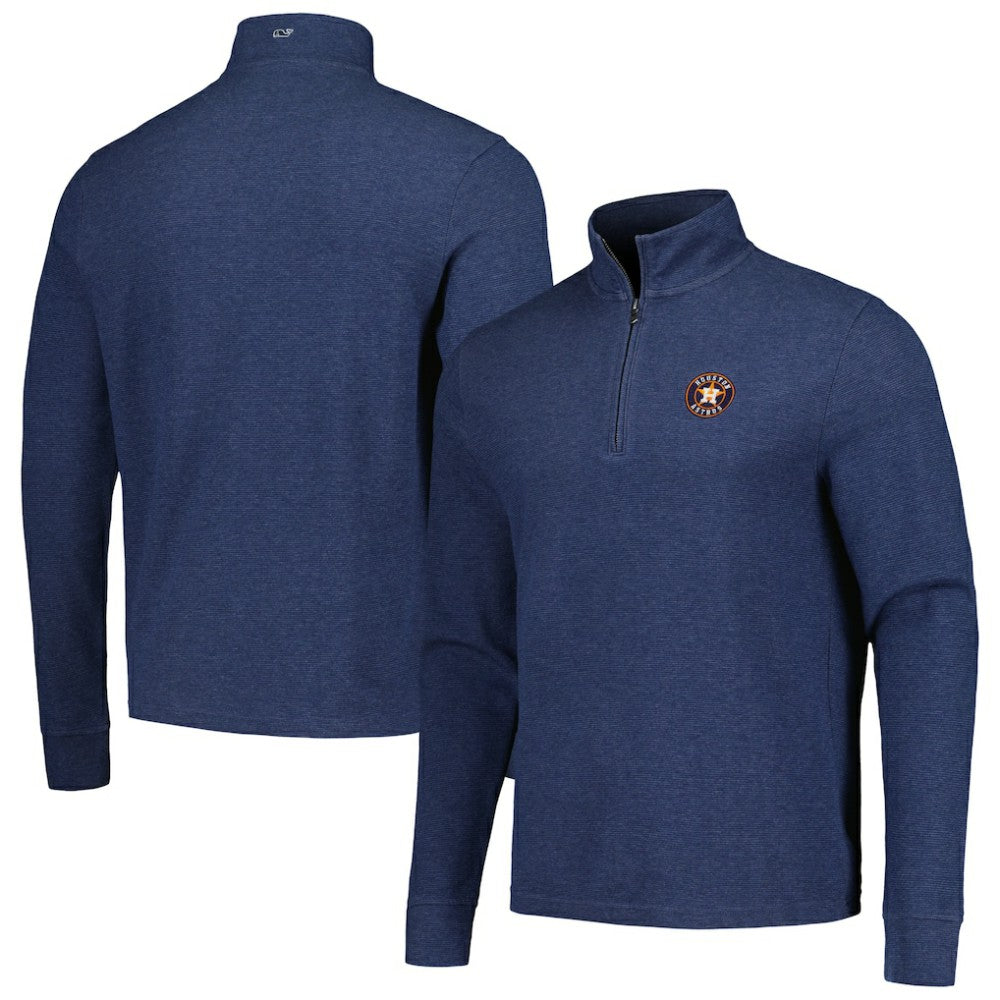 Houston Astros Vineyard Vines Saltwater Quarter-Zip Jacket - Navy - MLB Discount