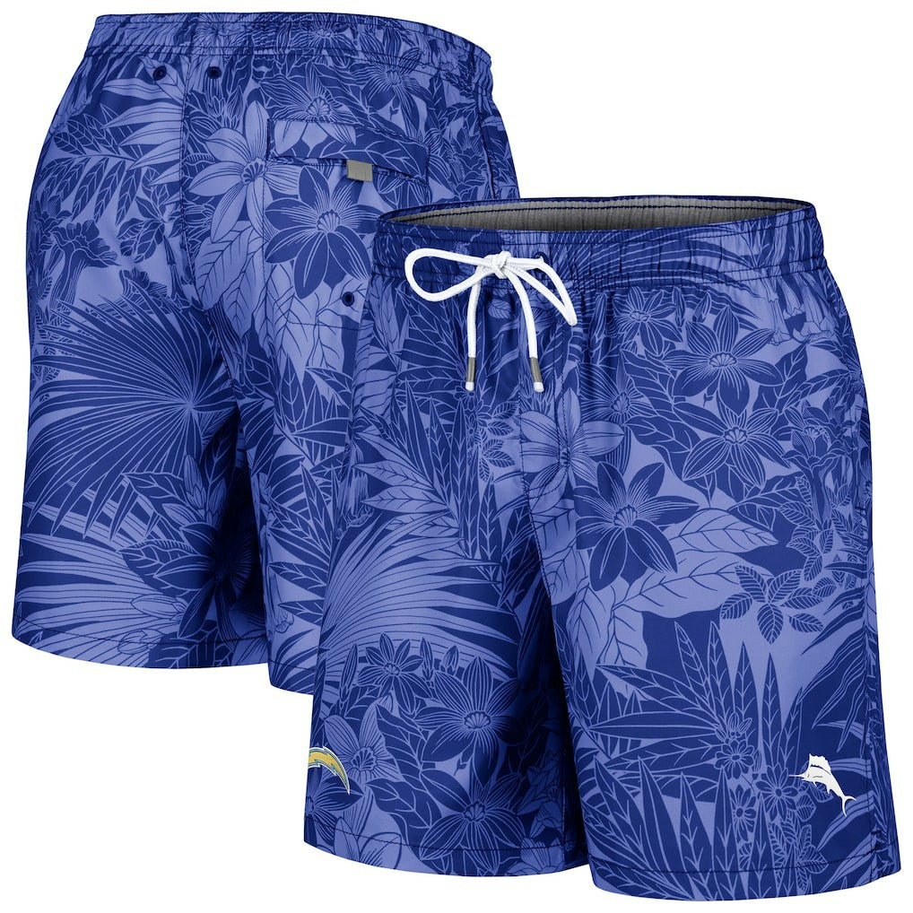 Los Angeles Chargers Santiago Palms Board Shorts Powder Blue