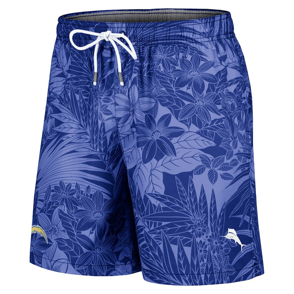 Los Angeles Chargers Santiago Palms Board Shorts Powder Blue