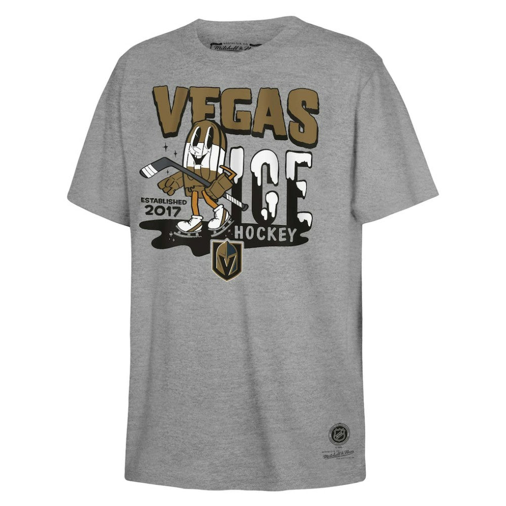 Vegas Golden Knights Mitchell & Ness Youth Ice Hockey T-Shirt - Gray - NHL 201166586