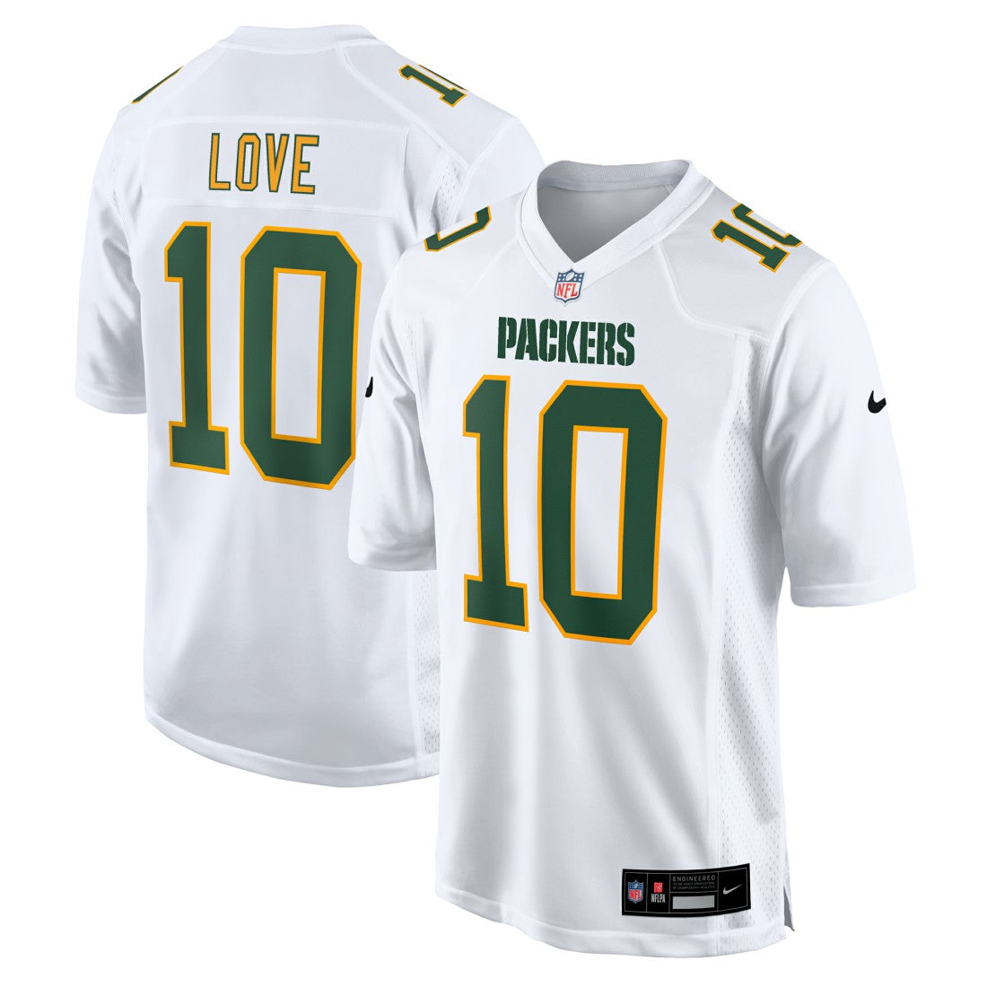 Nike Jordan Love Green Bay Packers Fashion Game Jersey White