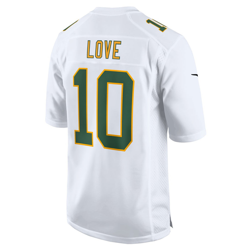 Nike Jordan Love Green Bay Packers Fashion Game Jersey White