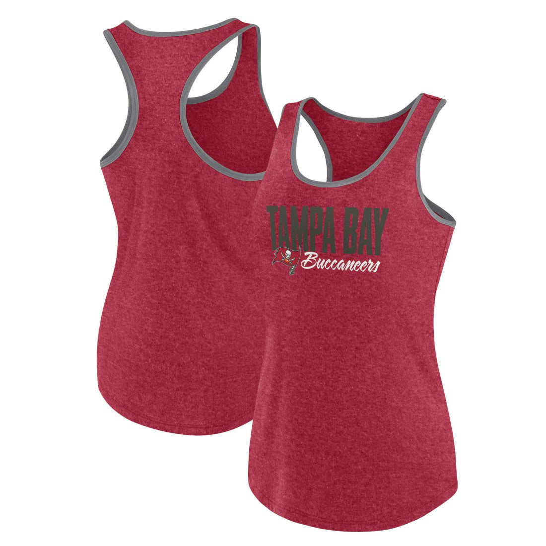 Fanatics Tampa Bay Buccaneers Women's Plus Size Fuel Tank Top Heather Red