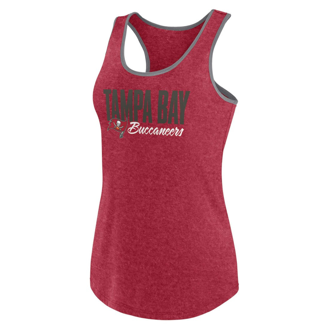 Fanatics Tampa Bay Buccaneers Women's Plus Size Fuel Tank Top Heather Red