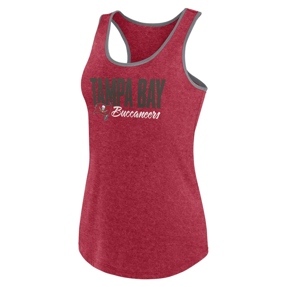 Fanatics Tampa Bay Buccaneers Women's Plus Size Fuel Tank Top Heather Red