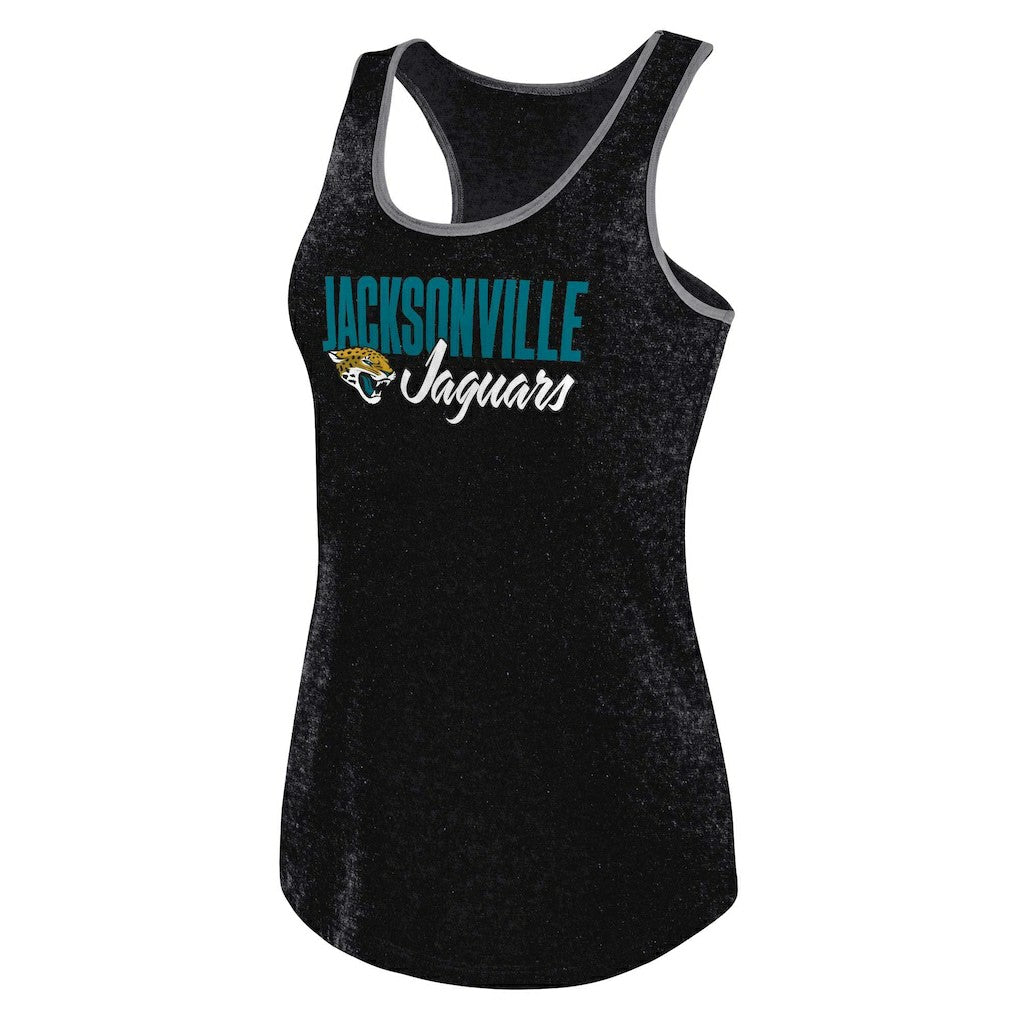 Fanatics Jacksonville Jaguars Women's Plus Size Fuel Tank Top Heather Black