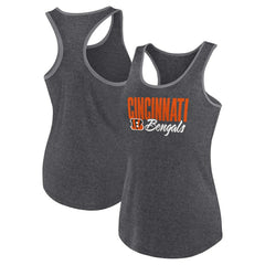 Fanatics Cincinnati Bengals Women's Plus Size Fuel Tank Top Heather Black