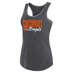 Fanatics Cincinnati Bengals Women's Plus Size Fuel Tank Top Heather Black