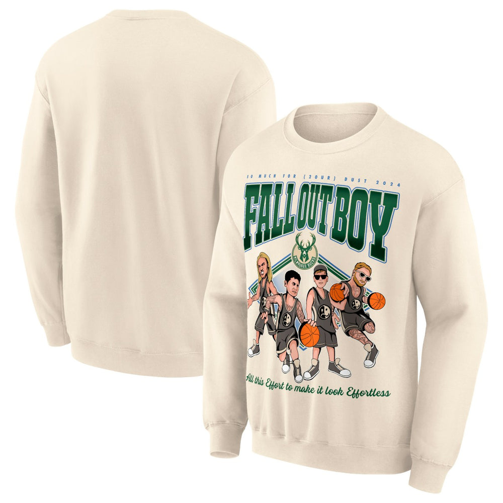 Fall Out Boy x Milwaukee Bucks Unisex So Much For (2our) Dust Pullover Sweatshirt Cream