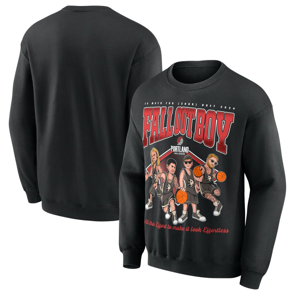 Fall Out Boy x Portland Trail Blazers Unisex So Much For (2our) Dust Pullover Sweatshirt Black