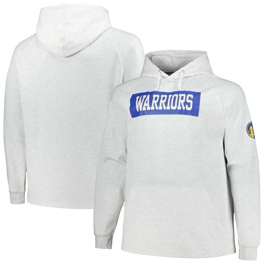 Golden State Warriors Big & Tall Raglan Tri-Blend Pullover Hoodie for sale Ash | Fanatics