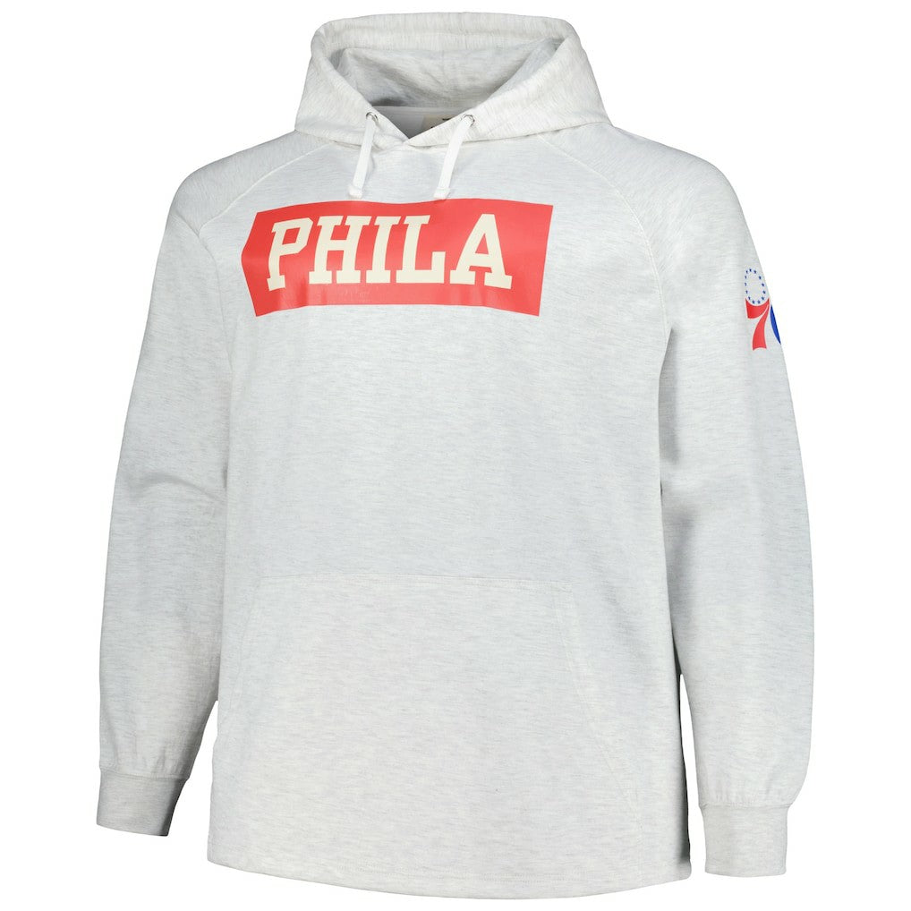 Philadelphia 76ers Big & Tall Raglan Tri-Blend Pullover Hoodie Ash | Fanatics outlet