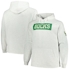 Milwaukee Bucks Big & Tall Raglan Tri-Blend Pullover Hoodie Ash | Fanatics Lifestyle