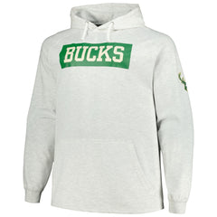 Milwaukee Bucks Big & Tall Raglan Tri-Blend Pullover Hoodie Ash | Fanatics Lifestyle