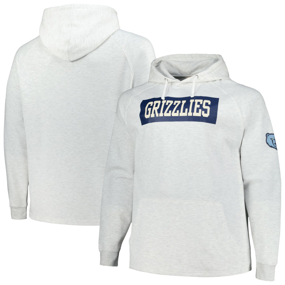 Memphis Grizzlies Big & Tall Raglan Tri-Blend Pullover Hoodie Ash | Fanatics online