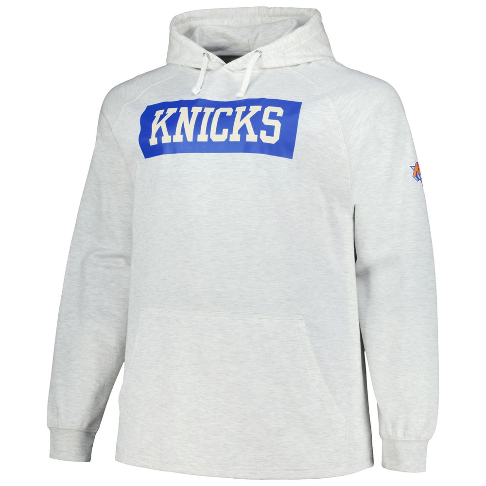 New York Knicks Big & Tall Raglan Tri-Blend Pullover Hoodie Ash | Fanatics Lifestyle