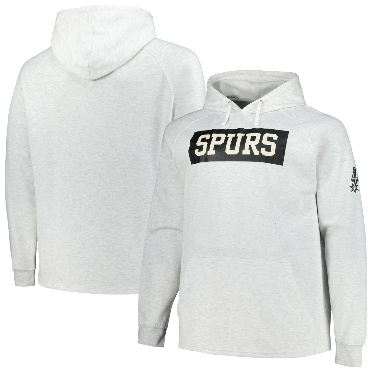 San Antonio Spurs Big & Tall Raglan Tri-Blend Pullover Hoodie Ash | Fanatics Lifestyle