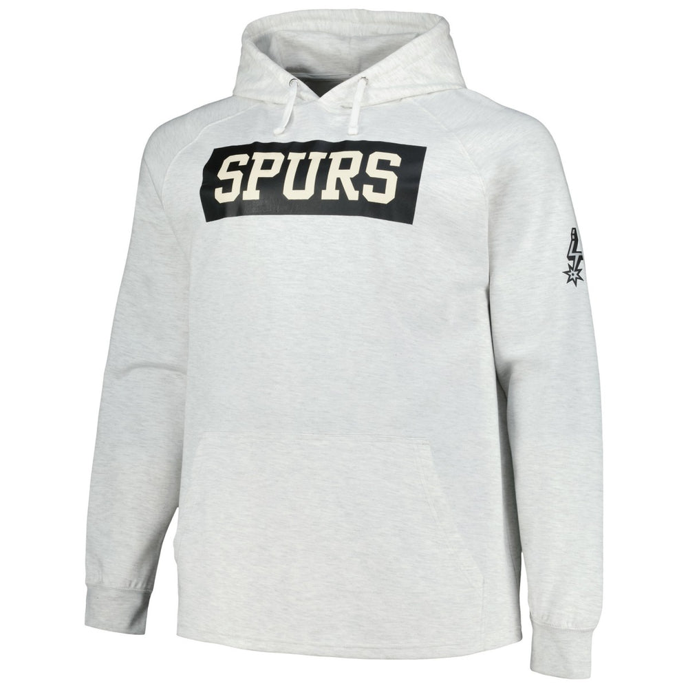 San Antonio Spurs Big & Tall Raglan Tri-Blend Pullover Hoodie Ash | Fanatics Lifestyle