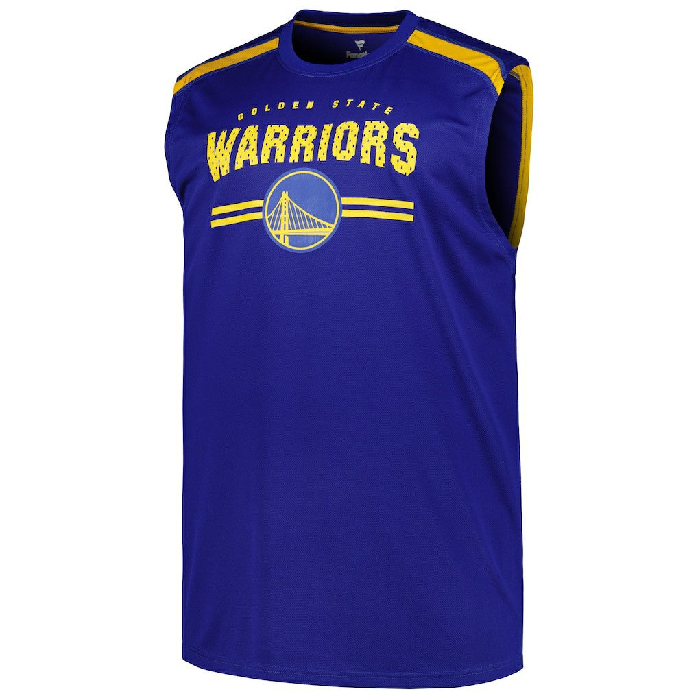 Golden State Warriors Big & Tall Birdseye Muscle Tank Top for sale Royal | Fanatics US