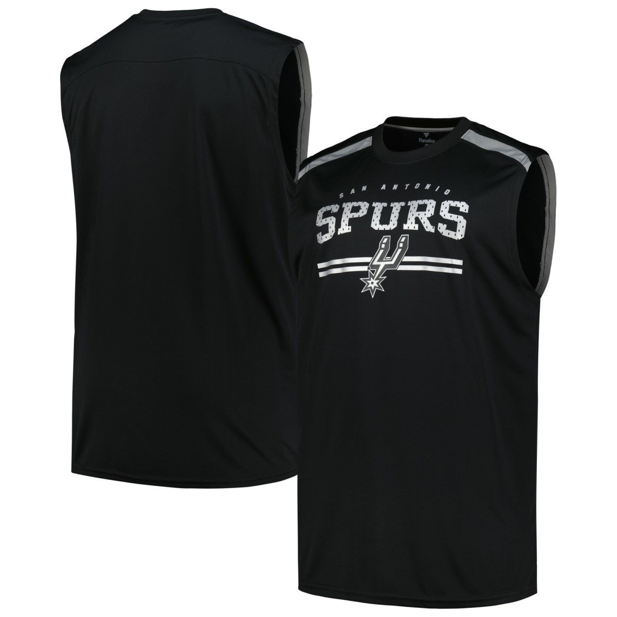 San Antonio Spurs Big & Tall Birdseye Muscle Tank Top Black | Fanatics