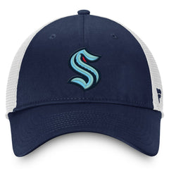 Seattle Kraken Fanatics Core Primary Logo Trucker Adjustable Hat - Deep Sea Blue/White - NHL 201167347