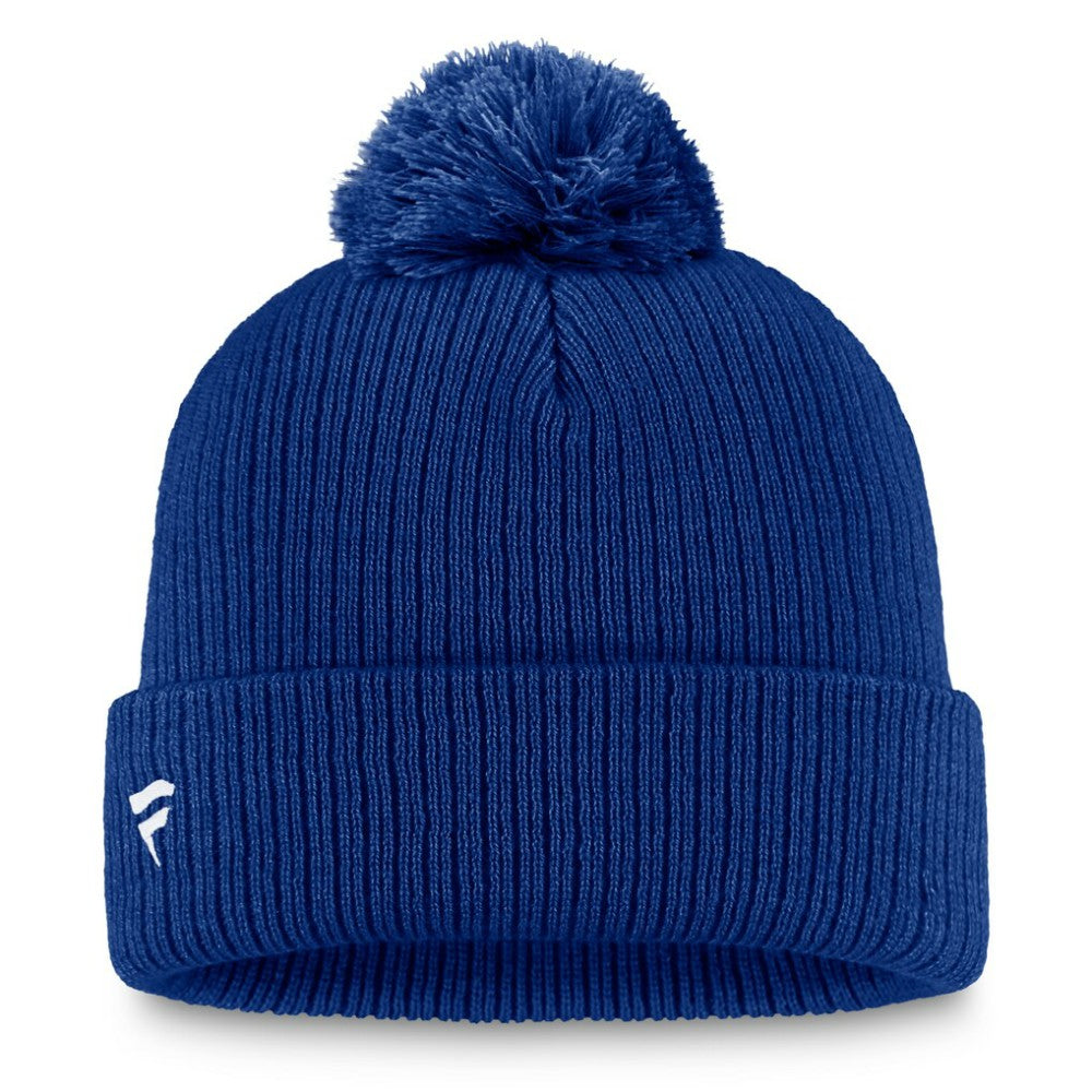 Edmonton Oilers Fanatics Primary Logo Cuffed Knit Hat with Pom - Royal - NHL 201167394
