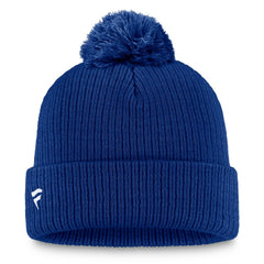 Edmonton Oilers Fanatics Primary Logo Cuffed Knit Hat with Pom - Royal - NHL 201167394