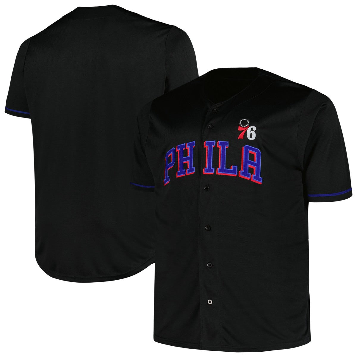Philadelphia 76ers Profile Big & Tall Pop Jersey Black