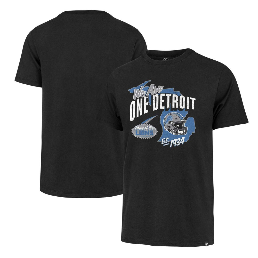 47 brand Detroit Lions '47 Regional Franklin T-Shirt Black
