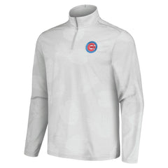 Chicago Cubs Tommy Bahama Delray Frond IslandZone Half-Zip Jacket - Gray - MLB Lifestyle