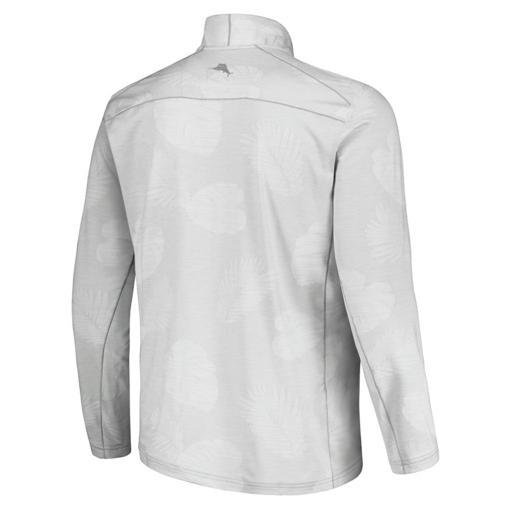 Atlanta Braves Tommy Bahama Delray Frond IslandZone Half-Zip Jacket - Gray - MLB Discount