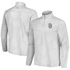 San Diego Padres Tommy Bahama Delray Frond IslandZone Half-Zip Jacket - Gray - MLB on Sale