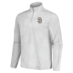 San Diego Padres Tommy Bahama Delray Frond IslandZone Half-Zip Jacket - Gray - MLB on Sale